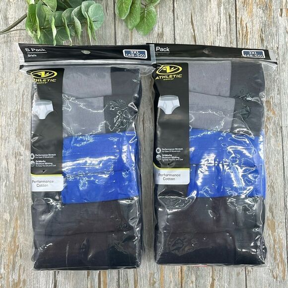 Men’s Performance Cotton Briefs Underwear 2, 6-Packs Size 3XL - Picture 1 of 9